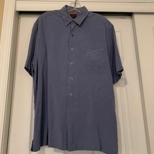 Reunion Washable silk shirt short sleeve in EUC